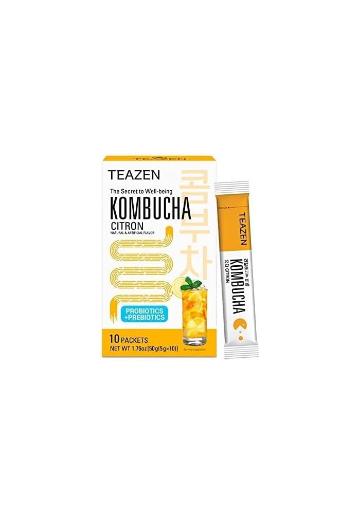 TEAZEN Kombucha Citron Probiotic Drink Mix - Image 1